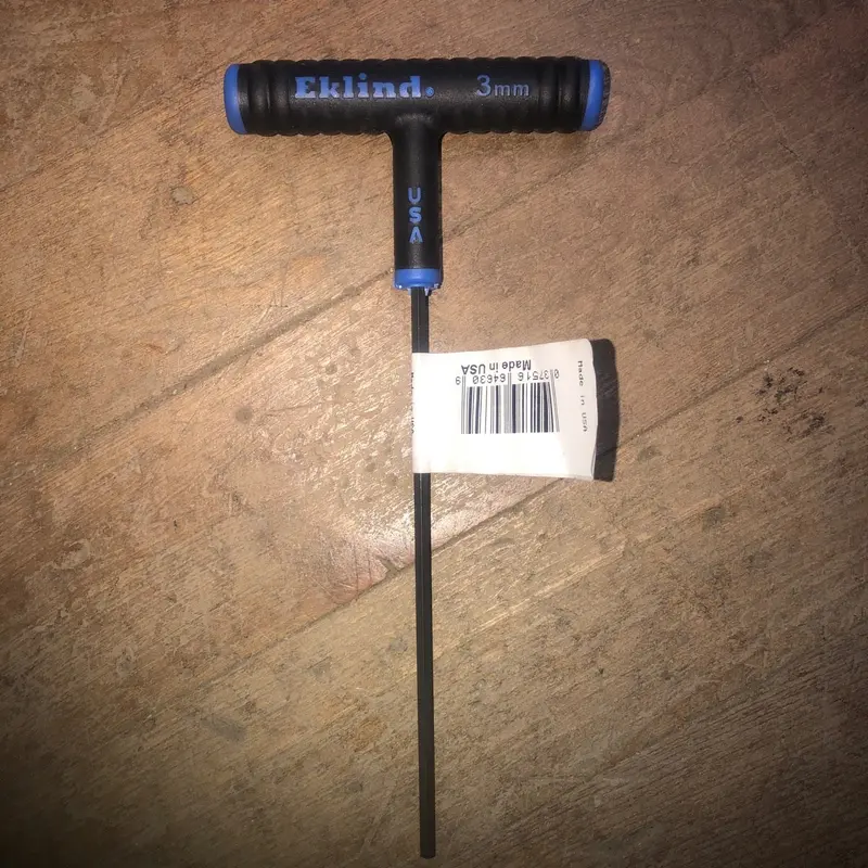 Eklind T-Handle Hex-Key (6" Blade x 3mm Hex) (64630)