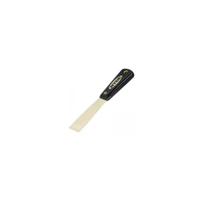 1-1/4" Stiff Brass Black & Silver Hyde Putty Knife (02080)