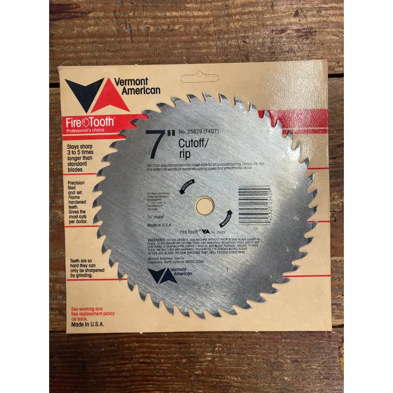 Vermont American 7" Cutoff / Rip Circular Saw Blade (25629)