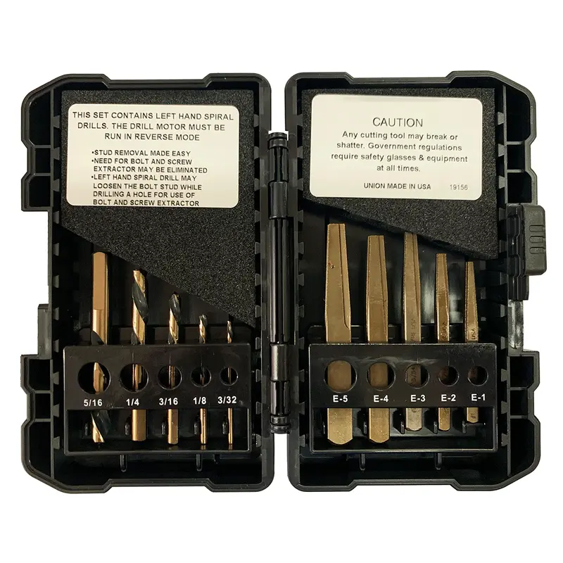 10 pc Norseman USA Left Hand Screw Machine & Square Extractor Set (BR-10SQ)