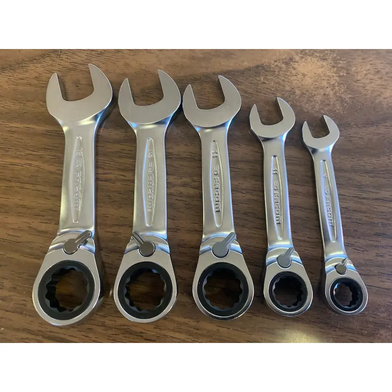 Facom Stubby Metric Ratcheting Wrench Set