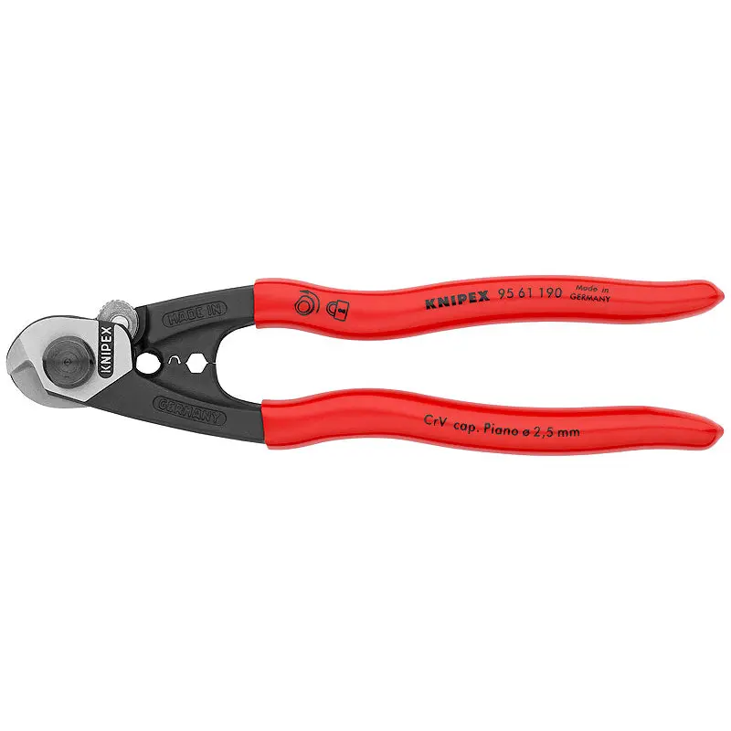 Knipex 7 1/2" Wire Rope Cutters #9561190 (9561190)
