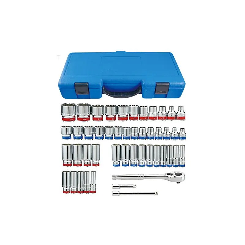 KT Pro A4005CR 1/2" Drive 47-Piece SAE and Metric Socket Set   (A4005CR )