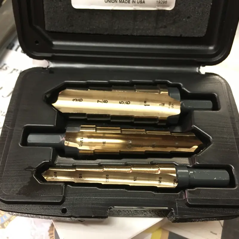 Norseman 3 pc HSS Gold Oxide Step Reamer Set SR-3G (SR-3G) (83750)