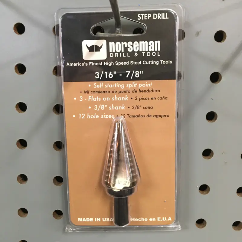 Norseman Gold Oxide 3/16" - 7/8" Step Drill Bit 45421 (45421)