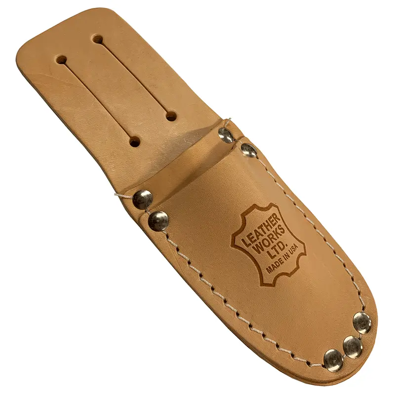 US Made Top Grain Leather 2 Pocket Electrician's Scissor Sheath (H11)