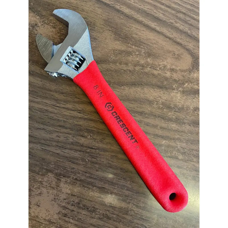 8" Crescent Chrome Adjustable Wrench w/ Cushion Grip (AC18C)