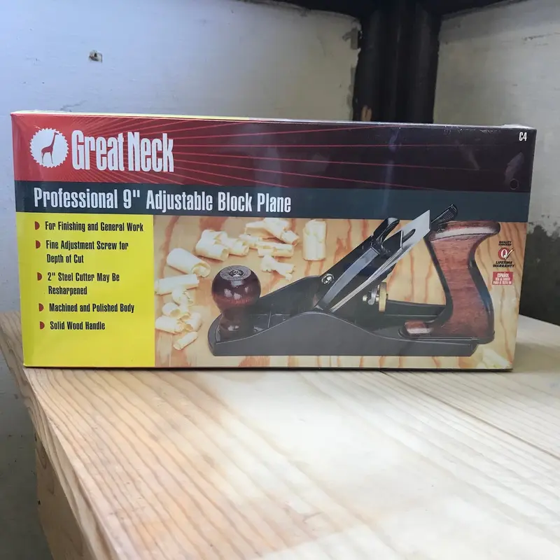 Great Neck Professional 9" Adjustable Block Plane (C4)