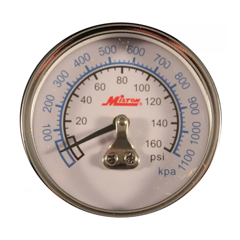Milton 1/4" NPT Mini High Pressure Gauge 1191