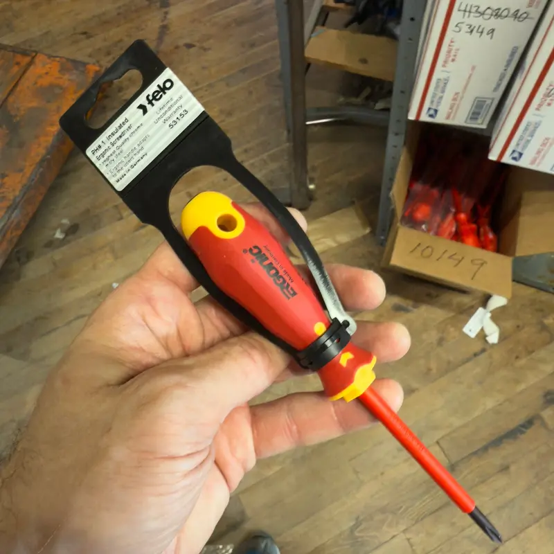 Felo Insulated Slotted Phillips #1 x 3-1/8" Length Ergonic VDE Screwdriver (53153)
