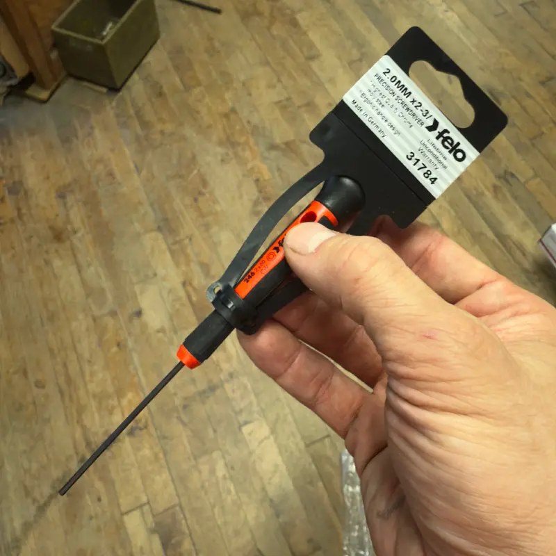 Felo Precision Hex Screwdriver 2MM x 2 3/8" (31784)