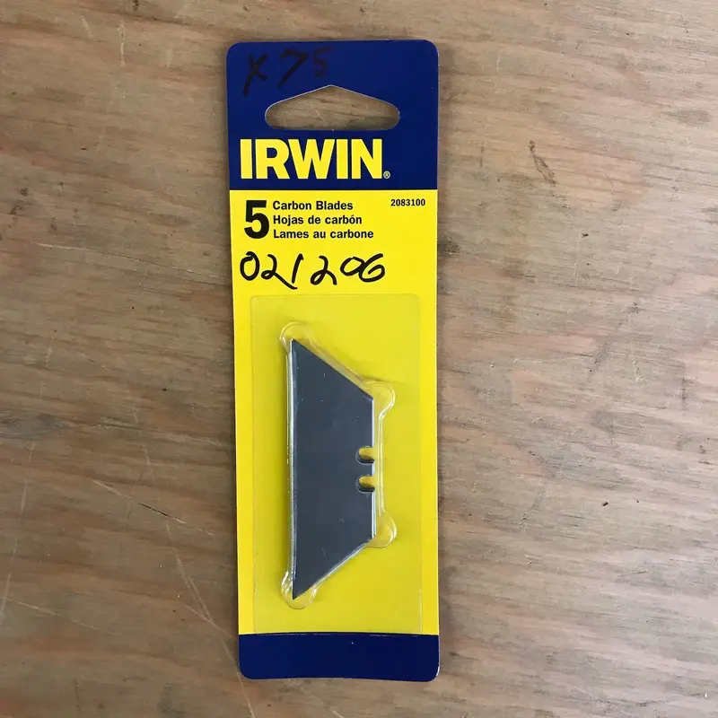 Irwin 5 Pack Carbon Utility Blades (2083100)