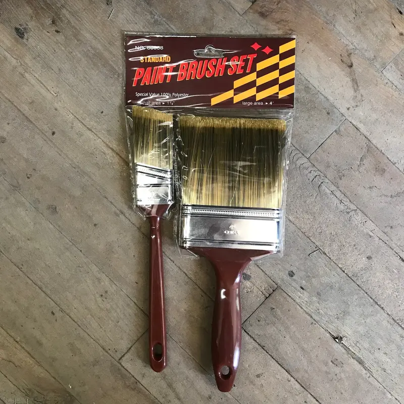 Standard Paint Brush Set 1-1/2" Brush and 4" Brush (60958)