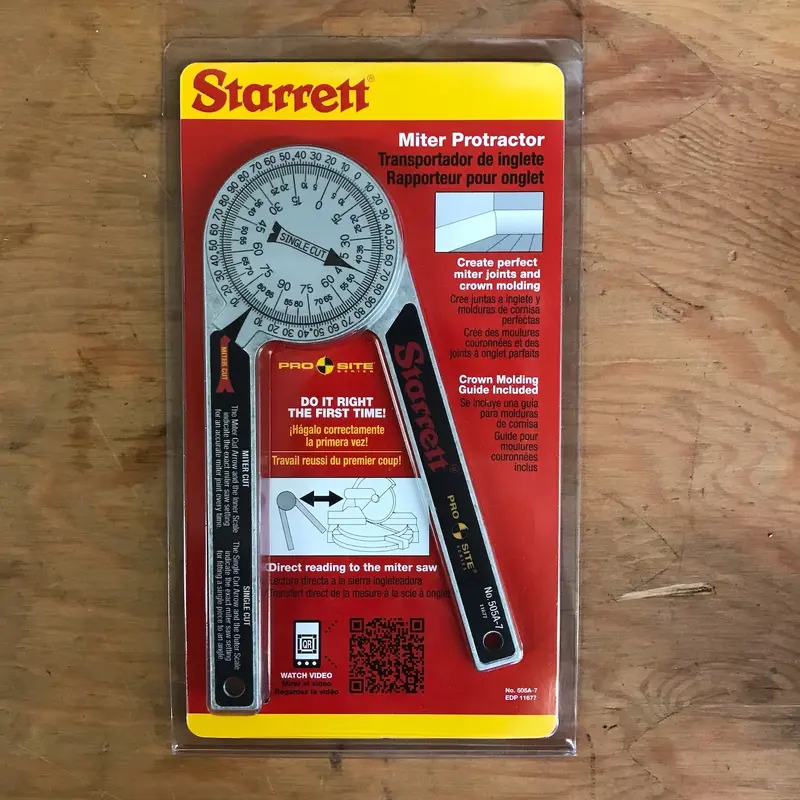 Starrett 7" Aluminum Miter Protractor (505A-7)