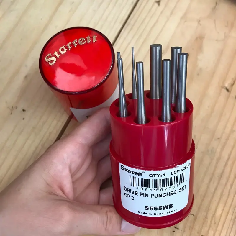 Starrett 8 Pc. Drive Pin Punch Set (S565WB)