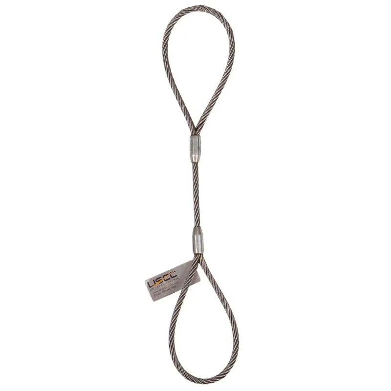 1/4" x 4' Standard Eye Wire Rope Sling