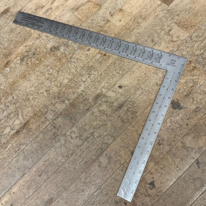 Kraft 16" x 24" Etched Polished Steel Rafter Square (SL100RP)