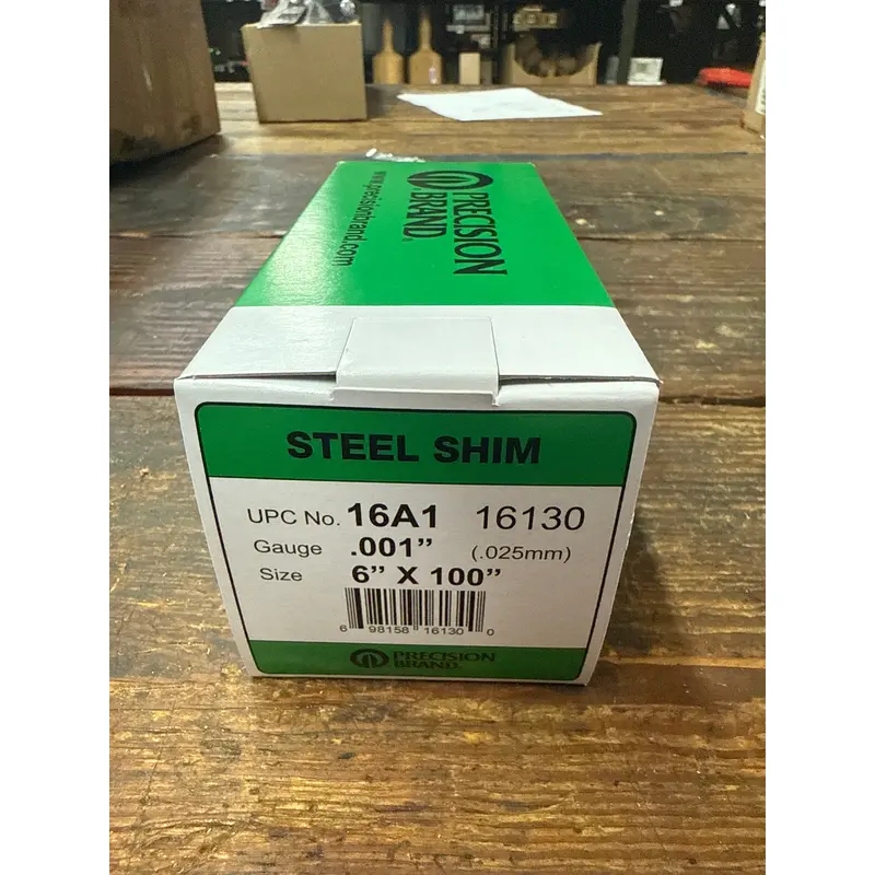 Precision Brand 0.001 Steel Shim Stock 6" x 100" Roll (16A1)