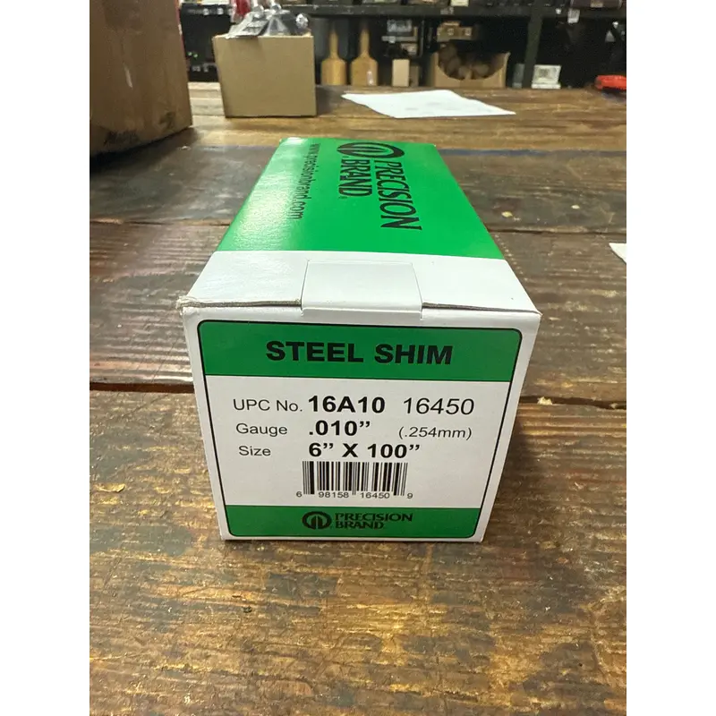 Precision Brand 0.010" Steel Shim Stock 6" x 100" Roll (16A10)