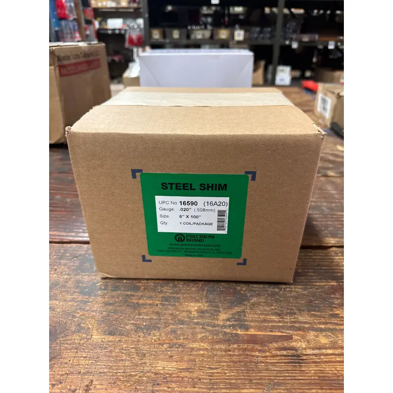 Precision Brand 0.020" Steel Shim Stock 6" x 100" Roll (16A20)