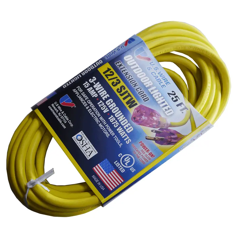 Voltec 25 Foot 3 Conductor Grounded 12/3 Extension Cord (05-00364)