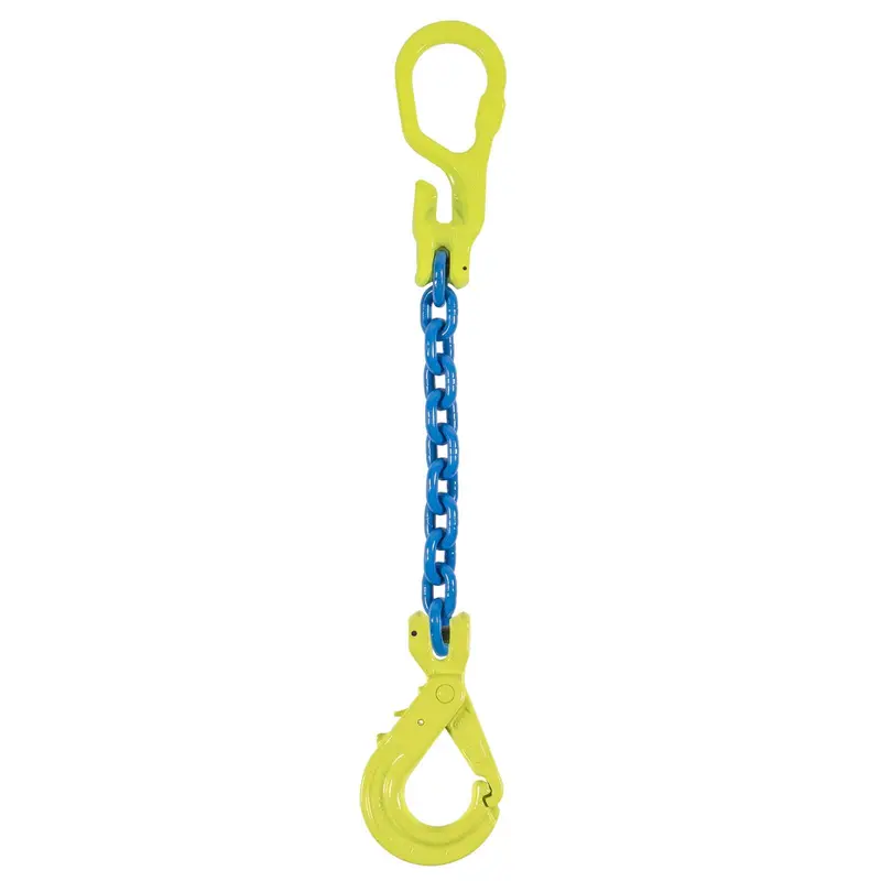 1/2" x 15' - Adjustable Single Leg Chain Sling w/ Gunnebo Chain and Self-Locking Hook - Grade 100