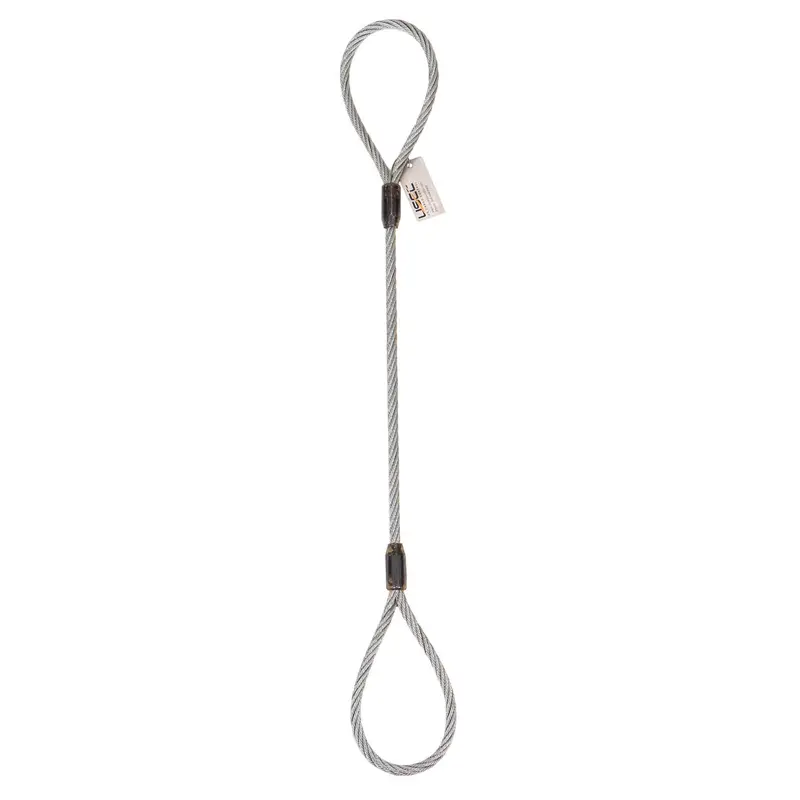 1/2" x 18' Standard Eye Cable Laid Wire Rope Sling | 7x7x7
