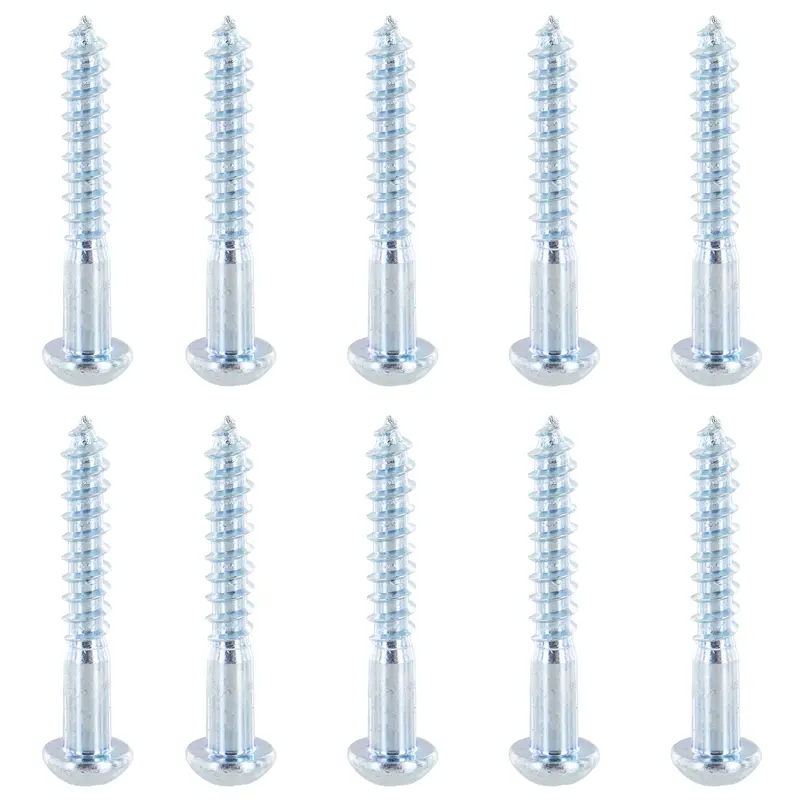 #12 X 1-1/2" E-Track Wood Screw w/ Round Phillips Head (10 pk)