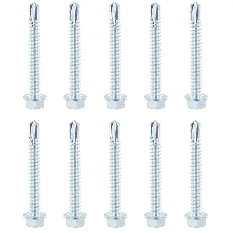 #14 2" E-Track Hex Screw Pack w/ Self Drilling Tip (10 pk)
