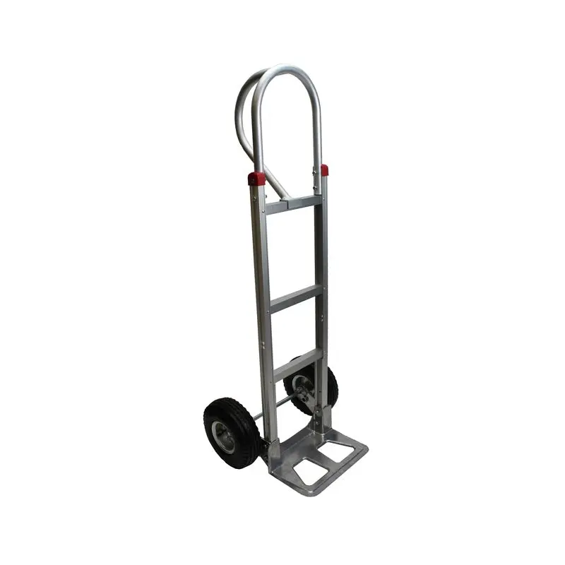 Pneumatic Wheel Aluminum Dolly Hand Truck with Vertical Loop Handle