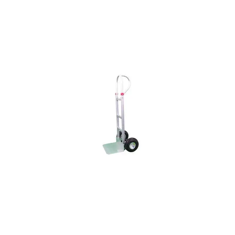Pneumatic Wheel Aluminum Dolly Hand Truck with Vertical Loop Handle & Solid Extension Nose Plate