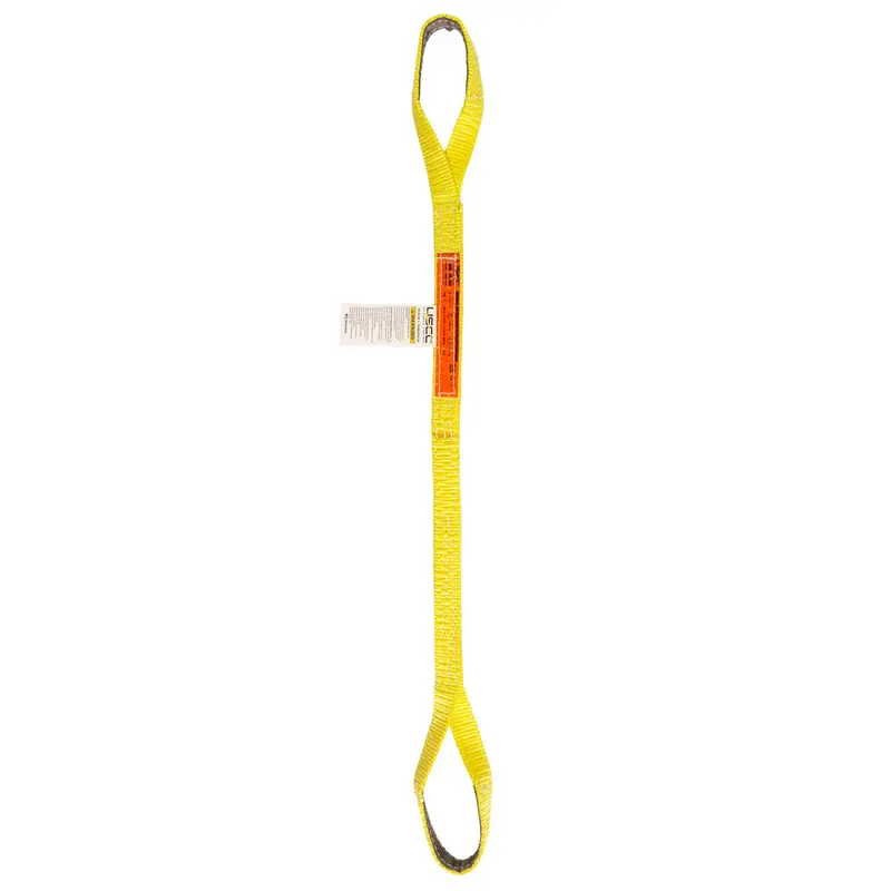 Nylon Lifting Sling - Twisted Eye & Eye | Reinforced Eyes - 2" x  12' - 1-ply