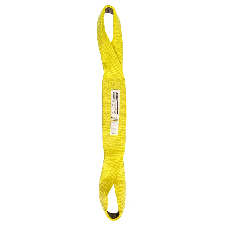 Nylon Lifting Sling - Twisted Eye & Eye | Reinforced Eyes - 6" x  20' - 1-ply