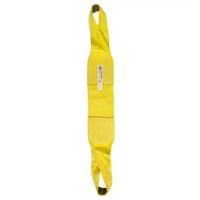 Nylon Lifting Sling - Twisted Eye & Eye | Reinforced Eyes - 10" x  8' - 1-ply