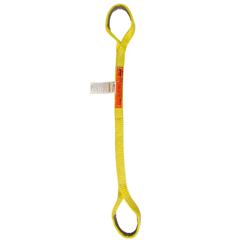 Nylon Lifting Sling - Straight Eye & Eye | Reinforced Eyes - 1" x  8' - 4-ply
