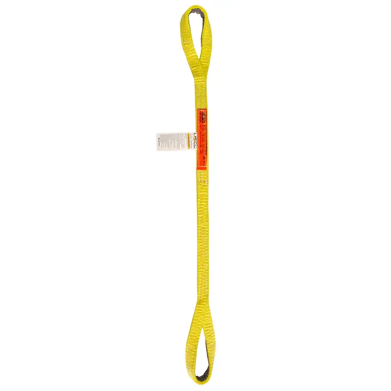 Nylon Lifting Sling - Twisted Eye & Eye | Reinforced Eyes - 2" x  18' - 4-ply