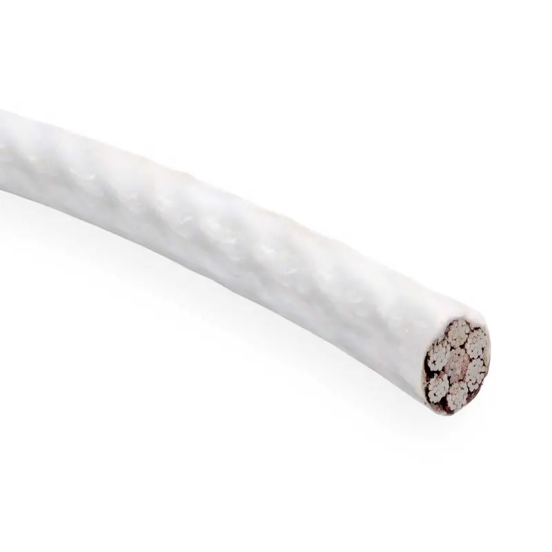 1/8" 7x19 White Vinyl-Coated Aircraft Cable - Galvanized IPS | 5,000 ft.
