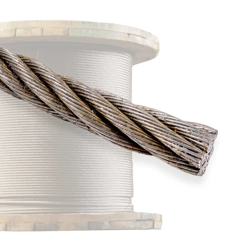 1/4" 6x19 Bright Wire Rope - EIPS FC | 250' Coil