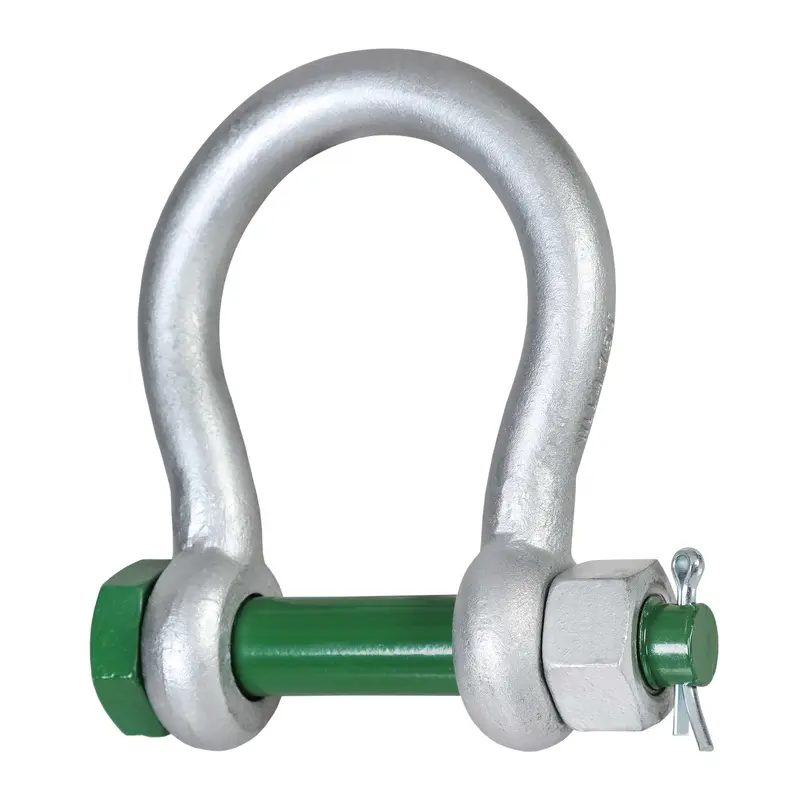 1-1/8" Van Beest Green Pin Bolt Type Wide Mouth Towing Shackle | G-4263 - 8.5 Ton
