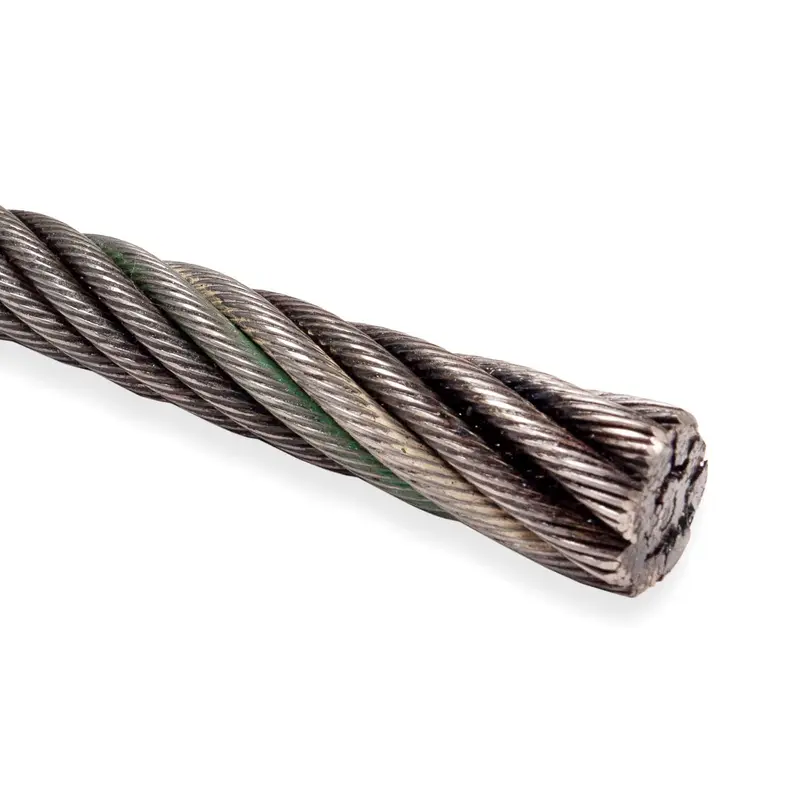1/2" 8x19 Spin-Resistant Bright Wire Rope - EIPS IWRC | Linear Foot