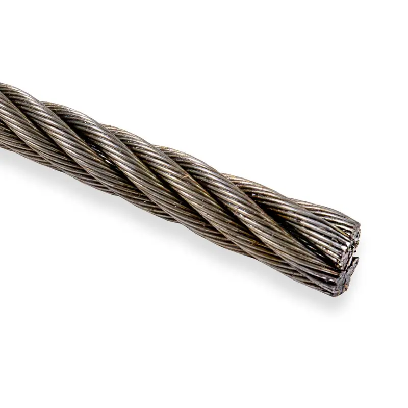 1/4" 6x19 Bright Wire Rope - EIPS IWRC | Linear Foot