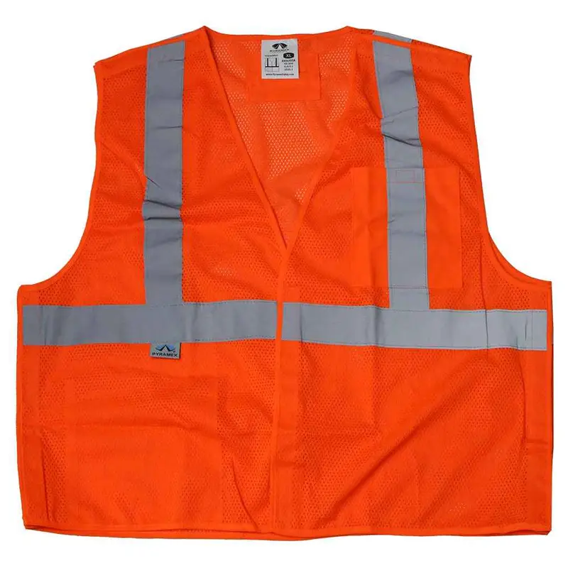 Orange Reflective Safety Vest - Class 2 Breakaway Hi Vis Vest - L