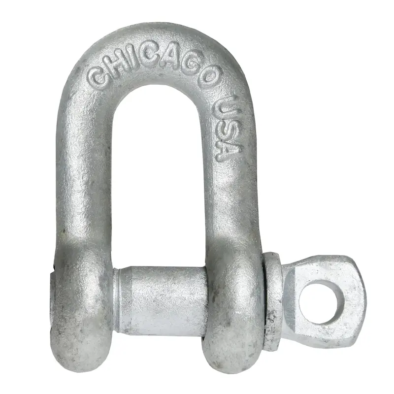Screw Pin Chain Shackle - Chicago Hardware - 3/8" Galvanized Steel - 1 Ton