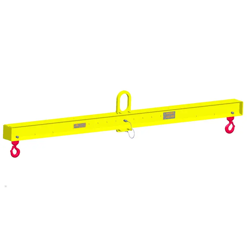Standard Adjustable Lifting Beam w/ Swivel Hooks -  8,000 Lb. Capacity - 10' to 12' Spread