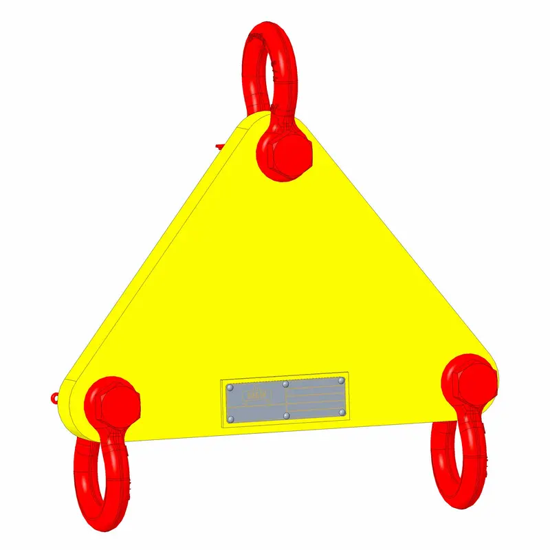 Small Length Lifting Beam (Shackle Top) -  6,000 Lb. Capacity - 2' Max Spread