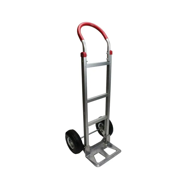 Pneumatic Wheel Aluminum Dolly Hand Truck with Round Handle