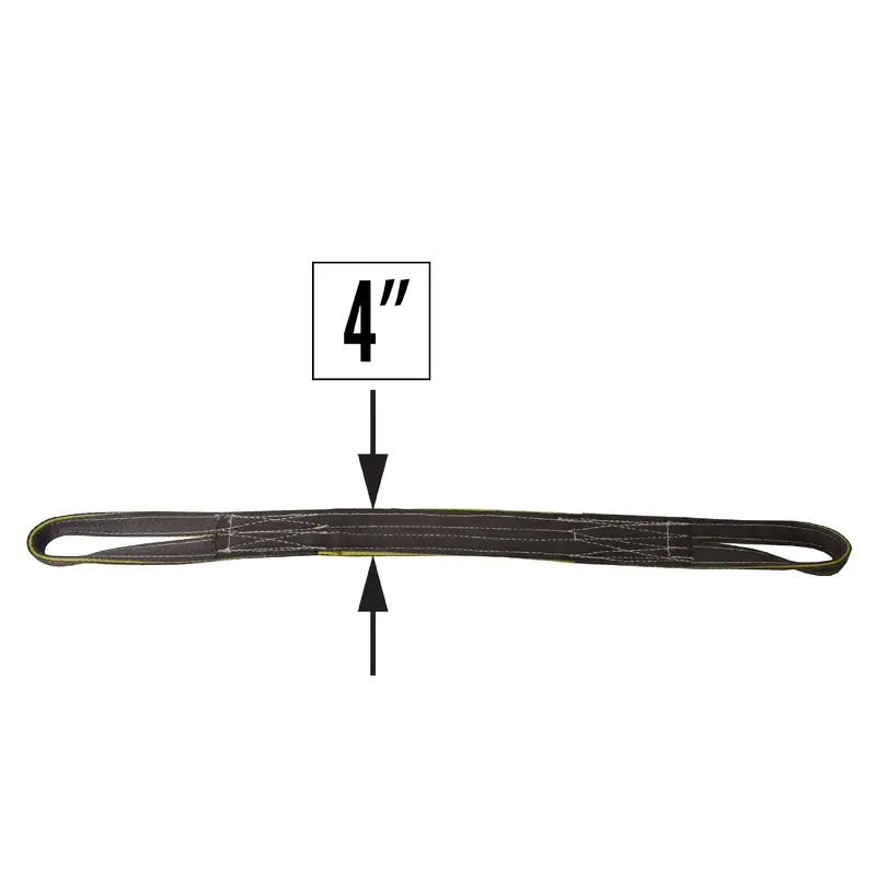 Nylon Lifting Sling - Reversed Eye - 4" x  10' - 2-ply