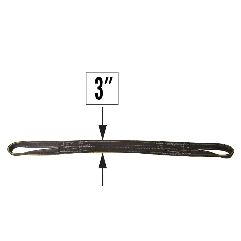 Nylon Lifting Sling - Reversed Eye - 3" x  12' - 2-ply