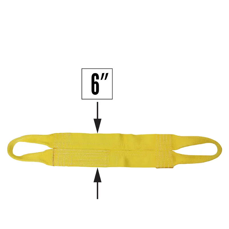 Nylon Lifting Sling - Continuous Eye Wide - 6" x  5' - 2-ply