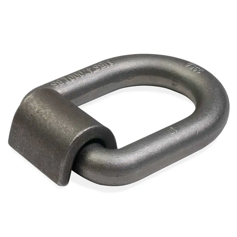 1" Long Weldable D-Ring with Mounting Clip - 47,000 lbs. BS